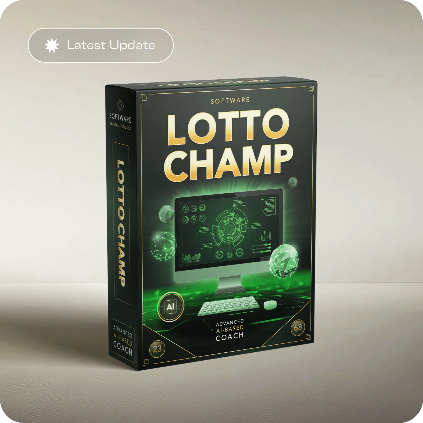 Lotto Champ AI-powered software product box